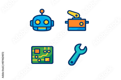 Robotics and Technology Icons Set