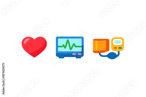 Heartbeat monitor and blood pressure cuff