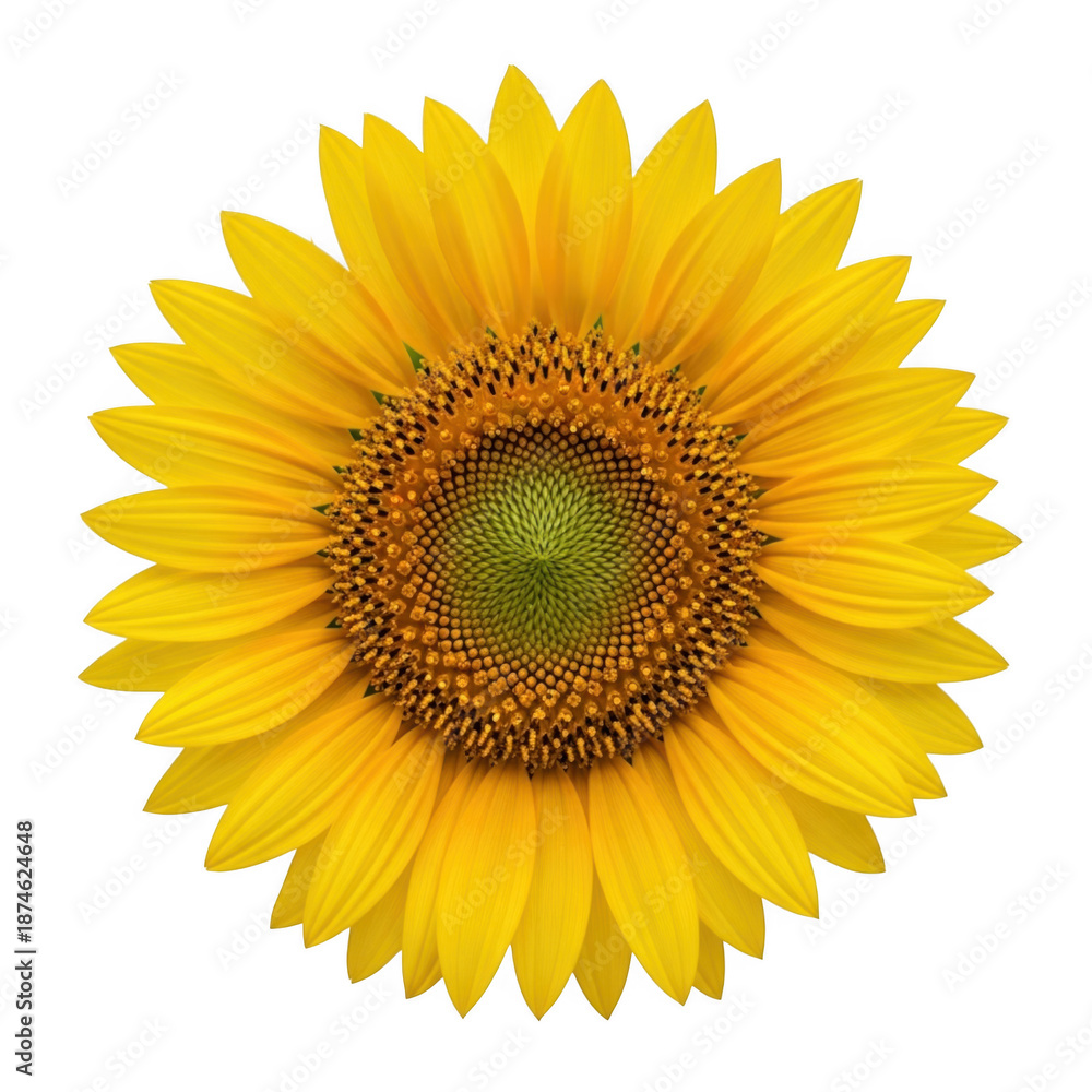 Fototapeta premium Sunflower, isolated on transparent background