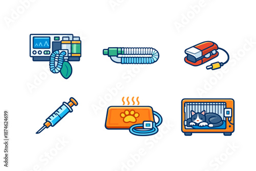 Veterinary Medical Equipment Icons