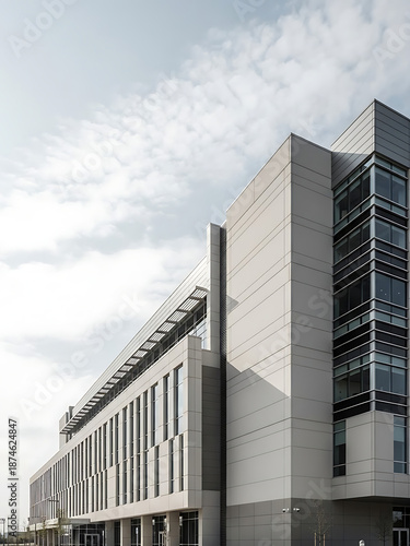 Modern Architectural Design of a Commercial Building in Urban Environment