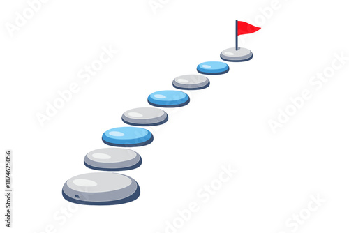 Stepping stones towards a red flag goal