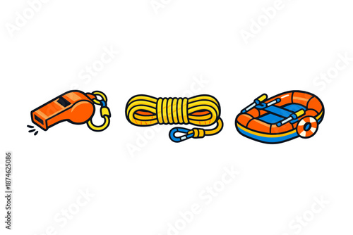 Outdoor Adventure Gear Icons