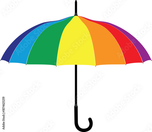 Color umbrella icon, Nice umbrella isolated on white background.