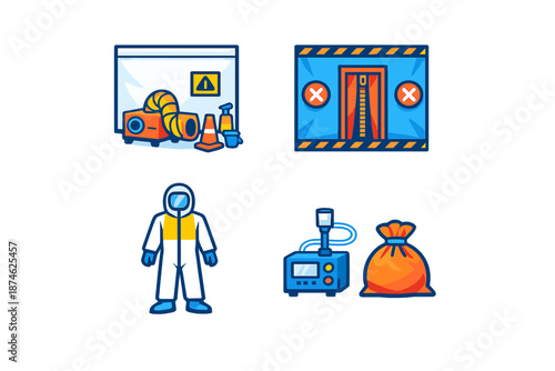 Hazardous environment icons
