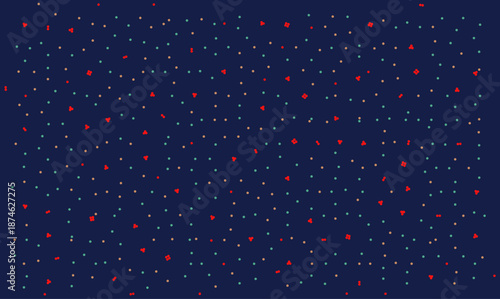 Abstract scientific vector background featuring scattered particles and red molecular structures suitable for nanotechnology microbiology and genetic research visual aids in digital medicine.