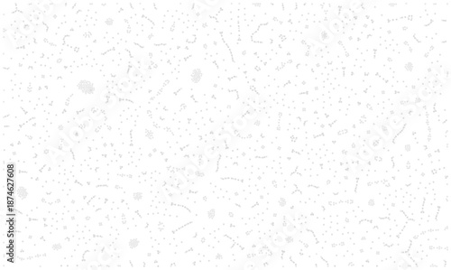 Abstract digital network vector background with intricate scattered grey particles illustrating complex data connections, AI, and futuristic technological systems. Perfect for science and innovation