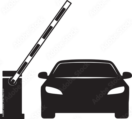 Black and white line of a car being refueled at a gas pump also transparent background refueling line black and white