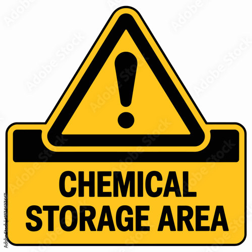 Chemical Storage Warning Sign for Safety Precautions