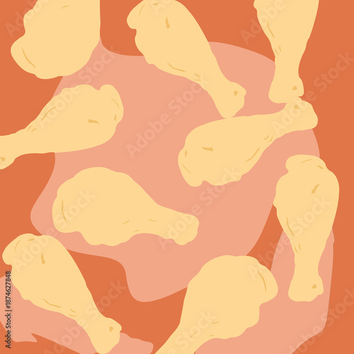 A background full of chicken