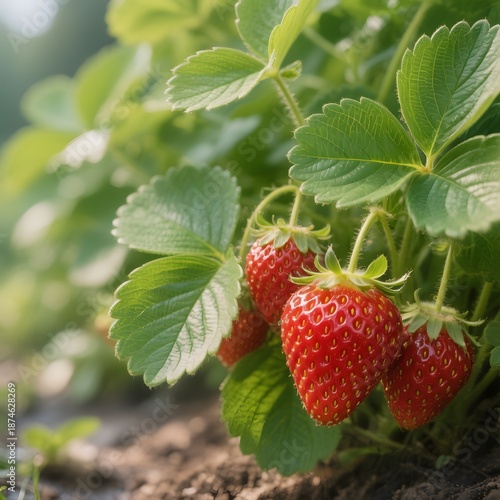 strawberries in the garden