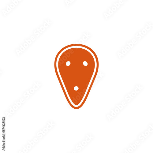 Cricket abdomen guard icon logo flat vector design