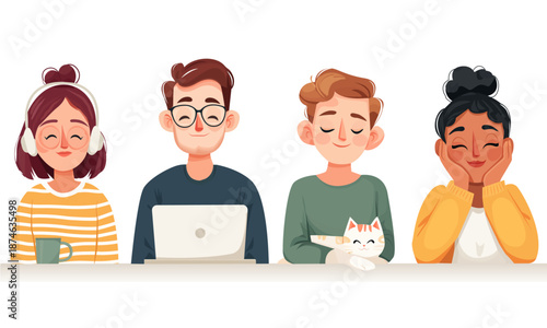  Group of People Working at Computers