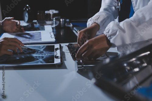 Doctors are meeting at the hospital to discuss treatment options and share experiences with colleagues.
