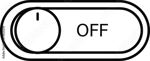 Toggle Switch Off UI Line Icon