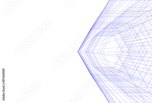 Architectural drawing 3d vector drawing