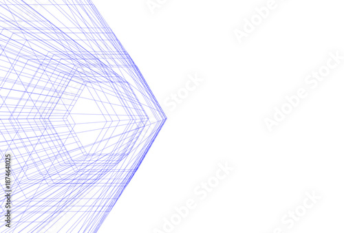 Architectural drawing 3d vector drawing