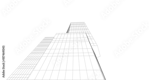 Architectural drawing 3d vector drawing