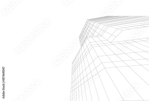Architectural drawing 3d vector drawing