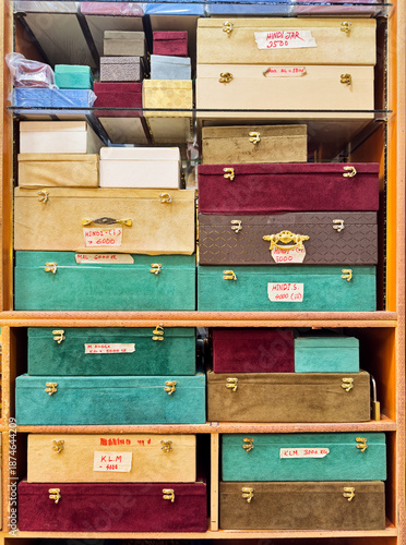 One Cabinet Filled With Boxes Of Incense