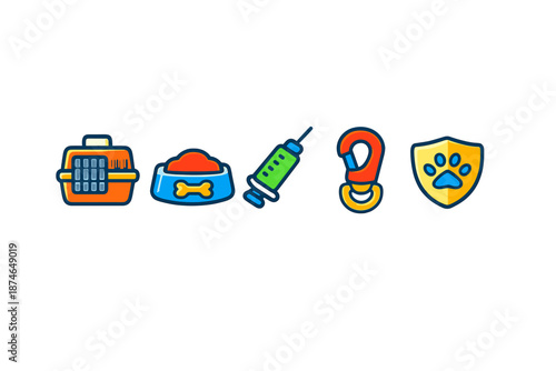 Set of veterinary icons