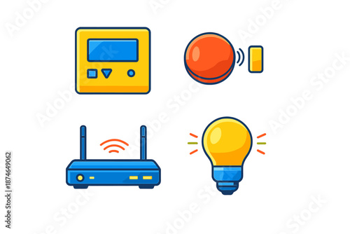Smart home technology icons