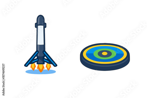 Rocket Launching Towards Target