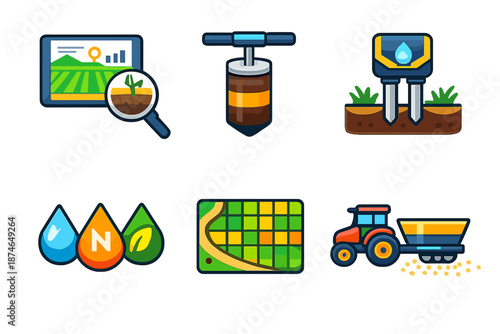 Agriculture technology icons