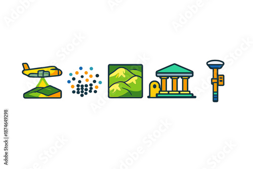 Collection of Geographic Information System Icons