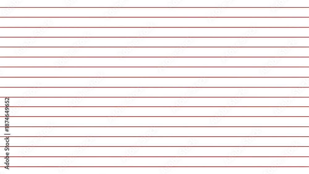 Fototapeta premium Seamless White Background with Horizontal Coral Pink Stripes Pattern for Textile Design, Wallpaper, or Digital Paper. Simple Minimalist Aesthetic, Transparent Background