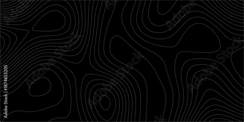 Abstract black and white background featuring a 3d fractal wave pattern with a light spiral swirl and vector line texture for a modern technology wallpaper design