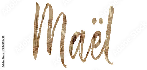 Maël - word name written - ideal for websites, presentations, cards, banners, prints, cricut, silhouette, sublimation, labels, stickers made with old music sheet