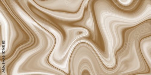 Luxury abstract background of smooth brown silk fabric with golden wavy texture and soft shiny satin curves for a liquid drapery wallpaper design