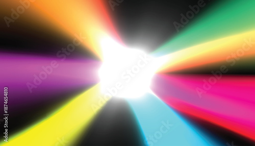 Abstract colorful rainbow light background with a bright motion blur design featuring energy waves and a glowing texture of fire orange and blue art for a creative wallpaper backdrop