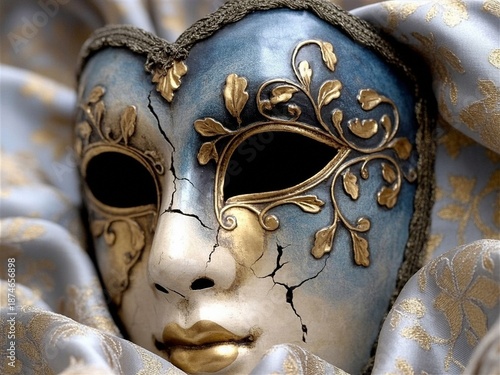 Nahaufnahme einer venezianischen Maske