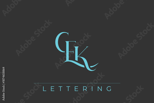 CEK Elegant Monogram Logo Design With Decorative Lettering