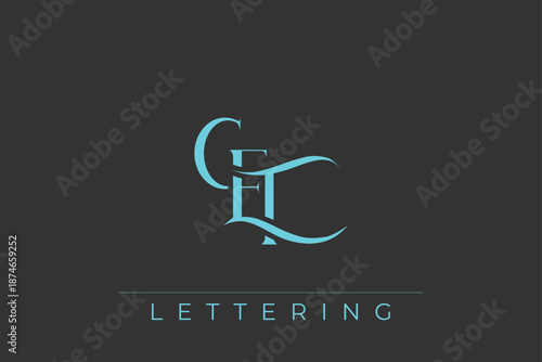 CET Elegant Monogram Logo Design With Decorative Lettering