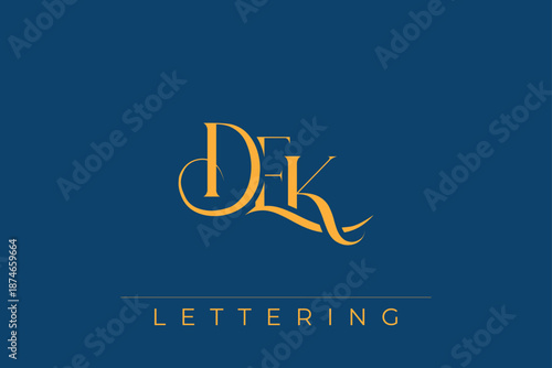 DEK Elegant Monogram Logo Design With Decorative Lettering