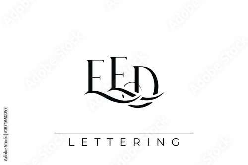 EED Elegant Monogram Logo Design With Decorative Lettering