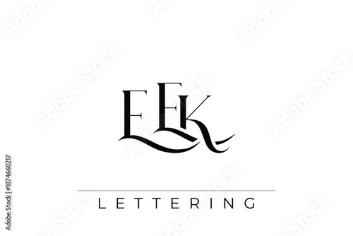 EEK Elegant Monogram Logo Design With Decorative Lettering