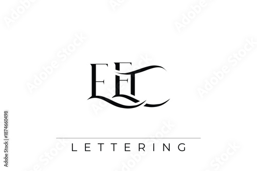 EET Elegant Monogram Logo Design With Decorative Lettering