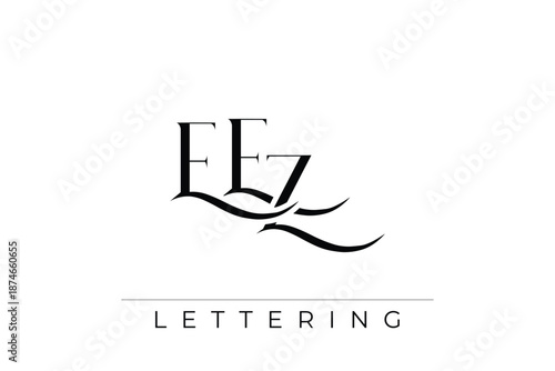 EEZ Elegant Monogram Logo Design With Decorative Lettering
