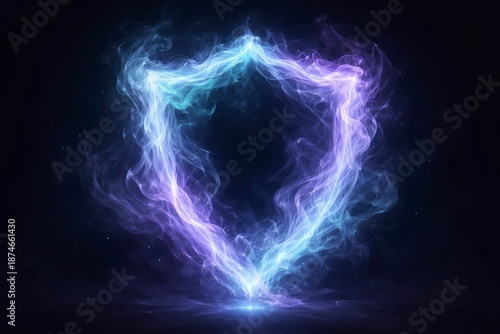 Digital Protection in Dark Pastel Smoke – Cybersecurity Concept