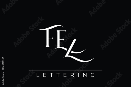 FEZ Elegant Monogram Logo Design With Decorative Lettering