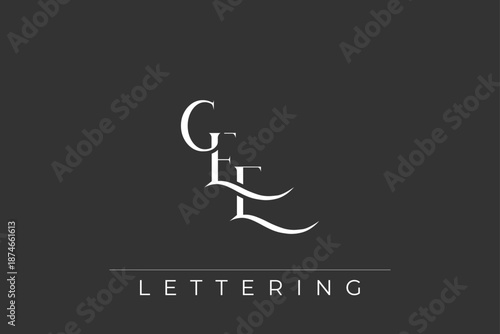 Obraz na plátně GEE Elegant Monogram Logo Design With Decorative Lettering