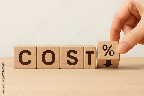 Hand turning wooden block for cost reduction percentage