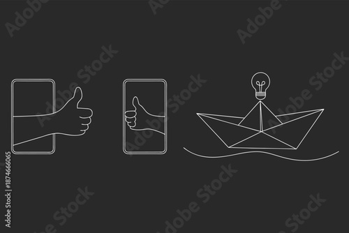 Simple Line Art Design Set