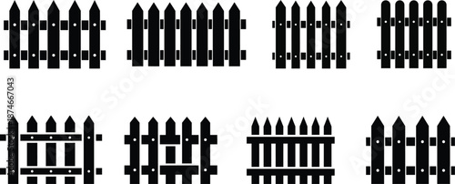 Collection of various fence designs and patterns