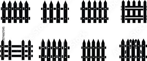 Collection of various fence designs and patterns