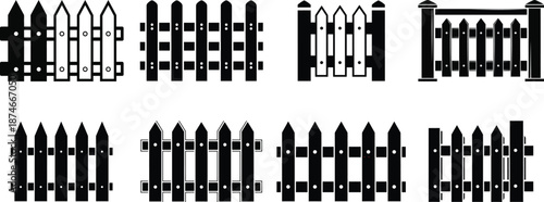 Collection of various fence designs and styles